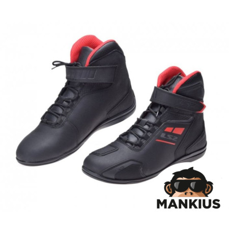 LS2 GARRA MAN BOOTS BLACK RED 44