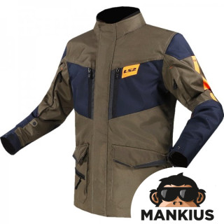 LS2 METROPOLIS EVO MAN ŠVARKAS KHAKI BLUE ORANGE L