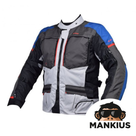 LS2 NORWAY MAN JACKET BLUE BLACK GREY RED M