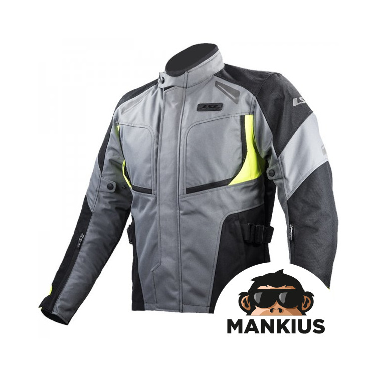 LS2 PHASE MAN JACKET GREY BLACK YELLOW 4XL