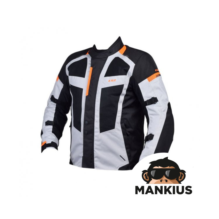 LS2 SCOUT MAN JACKET BLACK GREY ORANGE L