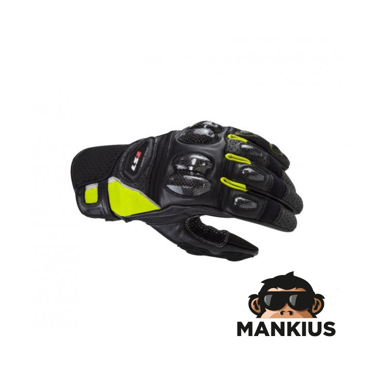 LS2 SPARK 2 MAN LEATHER GLOVES BLACK H-V 3XL