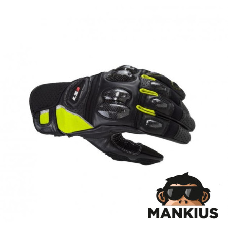 LS2 SPARK 2 MAN LEATHER GLOVES BLACK H-V 3XL