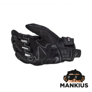 LS2 SPARK 2 MAN LEATHER GLOVES BLACK WHITE 3XL