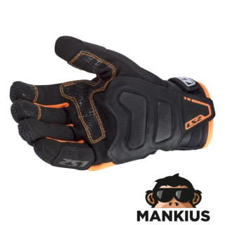 LS2 VEGA MAN GLOVES BLACK ORANGE M