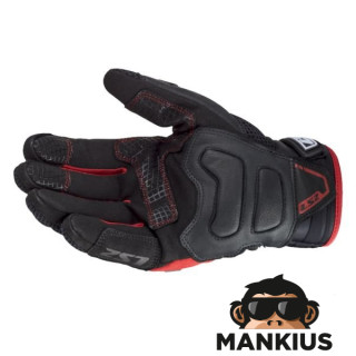 LS2 VEGA MAN GLOVES BLACK RED L