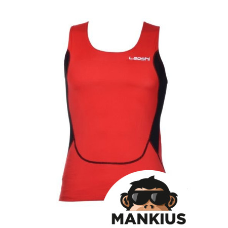 T-SHIRT THERMOACTIVE LEOSHI RED BLACK M