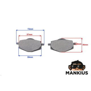 BRAKE PAD, SET (REPLACEMEMNT FOR EBC FA101)