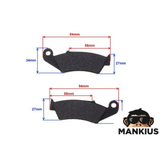 BRAKE PAD, SET (REPLACEMEMNT FOR EBC FA143)