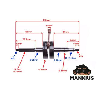 YAMAHA MBK stiprintuvo alkūninio VELENO ĮRENGIMAS