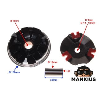 VARIATOR ASSY, Y-JOG50 TUNING SUPERSIZED RINKINYS