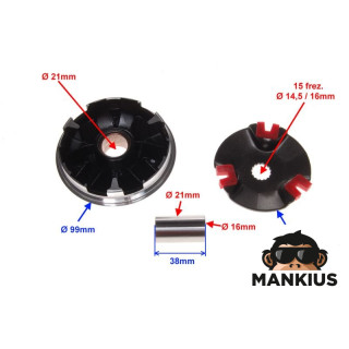 VARIATOR ASSY, Y-JOG90 TUNING SUPERSIZED RINKINYS