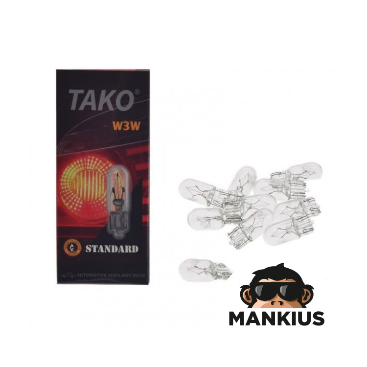 BULB 12V 3W W3W 10PCS PACK TAKO