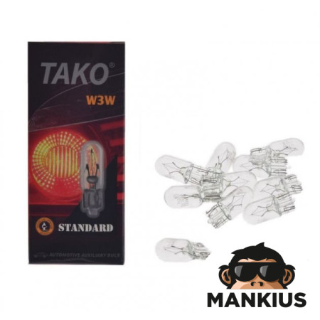 BULB 12V 3W W3W 10PCS PACK TAKO