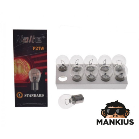 BULB 12V 21W P21W BA15S 10PCS PACK NAITE