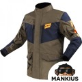 LS2 METROPOLIS EVO MAN JACKET KHAKI BLUE ORANGE S