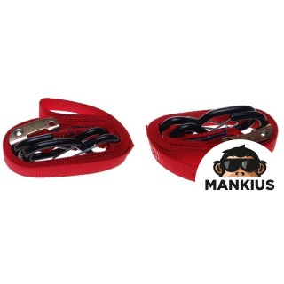 STRAP SET, MOTORCYCLE TIE DOWN 2,4cmx183cm 272kg RED, 2PCS