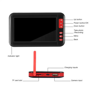 Endoskopas su LCD 8mm, 5m