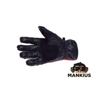 GLOVES BLACK-RED MESH S