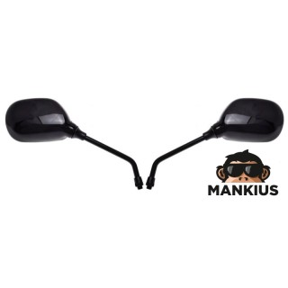 MIRROR, REAR VIEW MP101-L OVAL BLACK M8
