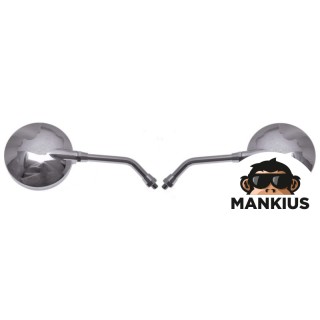 MIRROR, REAR VIEW MP207 ROUND CHROME M10