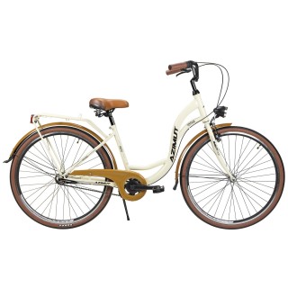 Dviratis AZIMUT Vintage 28" 3-speed 2023 cream-brown shiny