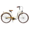 Dviratis AZIMUT Vintage 28" 3-speed 2023 cream-brown shiny
