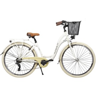 Dviratis AZIMUT Sarema 28" ALU TX-7 2023 light cream shiny