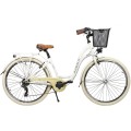Dviratis AZIMUT Sarema 28" ALU TX-7 2023 light cream shiny