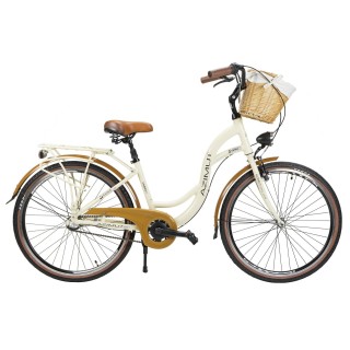Dviratis AZIMUT Sarema ALU 26" 3-speed 2023 cream semi-matt