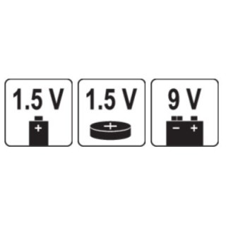 Testeris 1.5V ir 9V baterijoms