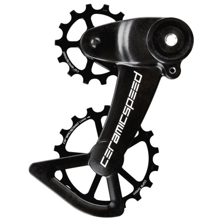 Galinio pavarų perjungėjo ratukų komplektas CeramicSpeed Oversized X for SRAM Eagle AXS Alloy 607 stainless steel black (107002)