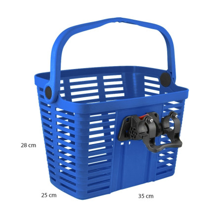 Krepšys su Klick Fix sistema 25,4-31,8mm (priekinis, plastikinis, mėlynas)