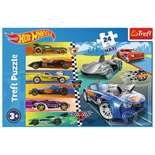 TREFL HOT WHEELS Dėlionė, 24 det.