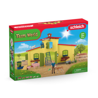 SCHLEICH FARM WORLD Didelis tvartas su gyvūnais ir priedais