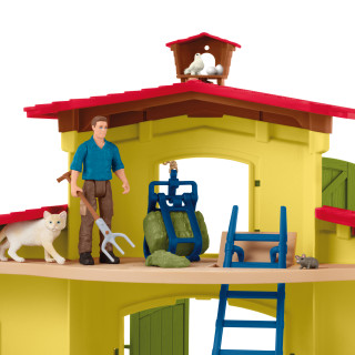 SCHLEICH FARM WORLD Didelis tvartas su gyvūnais ir priedais