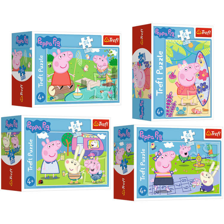 TREFL PEPPA PIG mini dėlionė Kiaulytė Pepa 54 det.