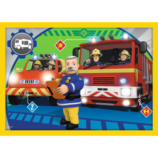 TREFL FIREMAN SAM 4 dėlionių rinkinys Gaisrininkas Semas