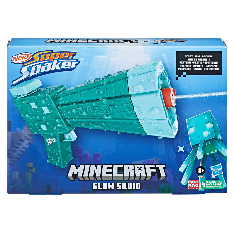 NERF SUPER SOAKER Vandens šautuvas MINECRAFT GLOW SQUID