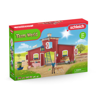 SCHLEICH FARM WORLD Didelė ferma su gyvūnais ir priedais