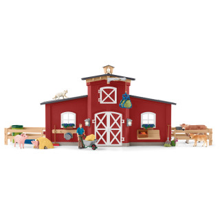 SCHLEICH FARM WORLD Didelė ferma su gyvūnais ir priedais