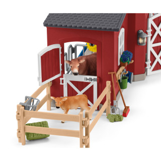 SCHLEICH FARM WORLD Didelė ferma su gyvūnais ir priedais