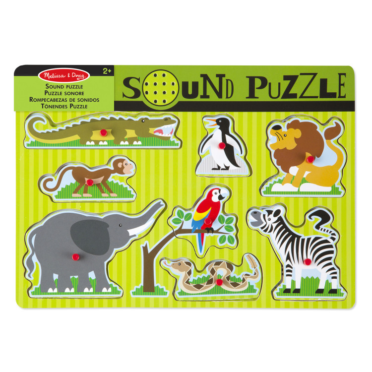 MELISSA & DOUG Dėlionė su garsais Zoologijos sodas