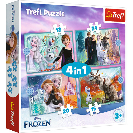 TREFL FROZEN 4 dėlionių rinkinys