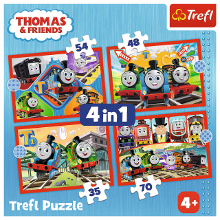 TREFL THOMAS & FRIENDS 4 dėlionių rinkinys Thomas