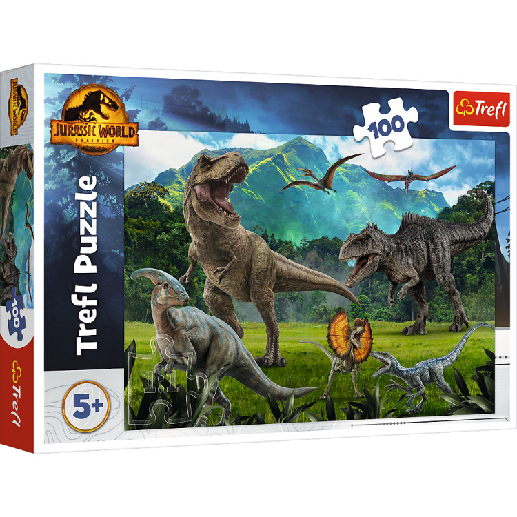 TREFL JURASSIC WORD 100 det. dėlionė Juros periodo parkas