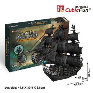 CUBICFUN 3D dėlionė Piratų laivas Karalienė Ana