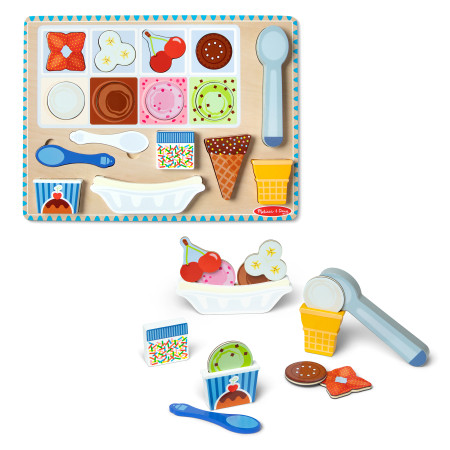 MELISSA & DOUG Medinis magnetinis rinkinys Ledai