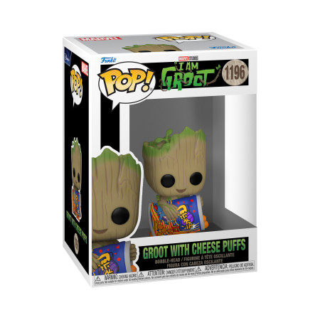 FUNKO POP! Vinilinė figūrėlė: I Am Groot - Groot with cheese puffs, 11,4 cm