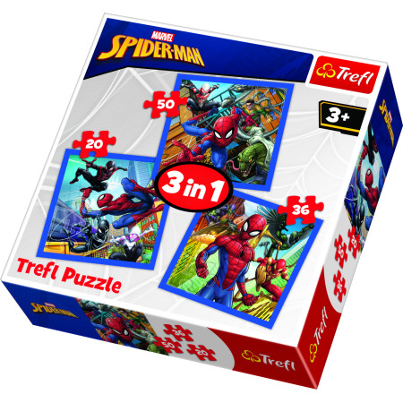 TREFL SPIDER-MAN 3 dėlionių rinkinys Žmogus-voras